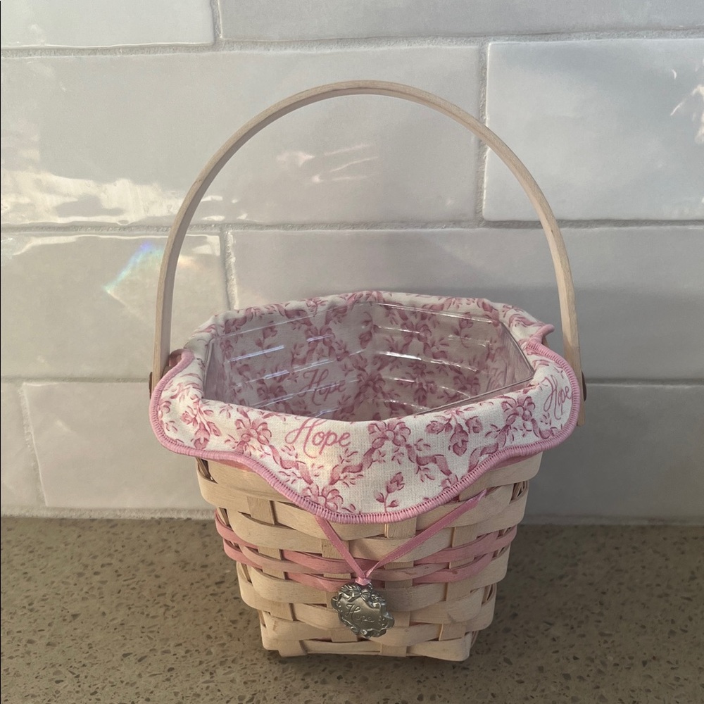 Longaberger Handwoven Basket with Natural Tones